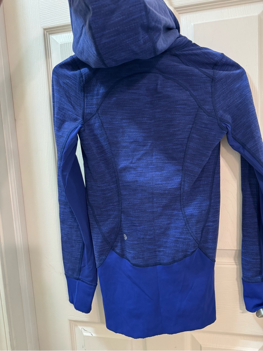 Lululemon | Daily Practice Casual Activewear Hoodie Space Dye Blue Jacket Size 2 - Picture 10 of 14